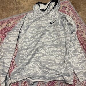 Nike Light Gray Camouflage Hoodie